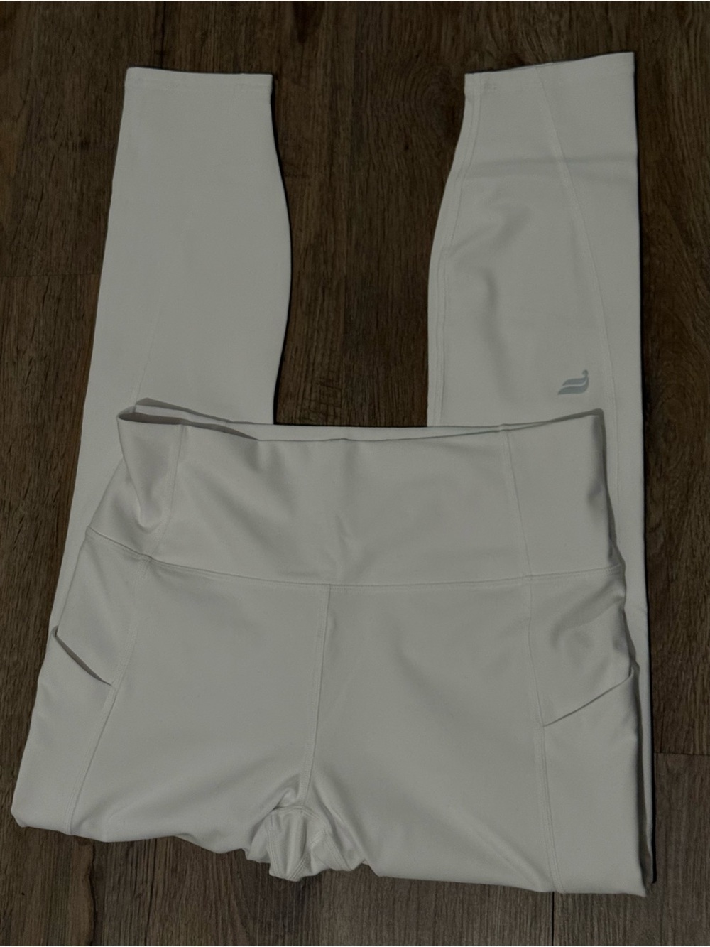 Fabletics PureLuxe White High-Waist Leggings With Pockets